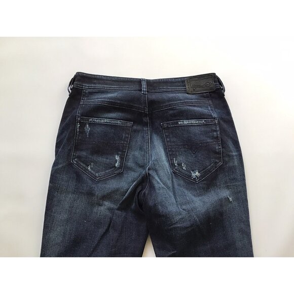 $228 Diesel Women’s Reen Regular Straight Jeans 0844T Distressed Size W-27 - Picture 7 of 11